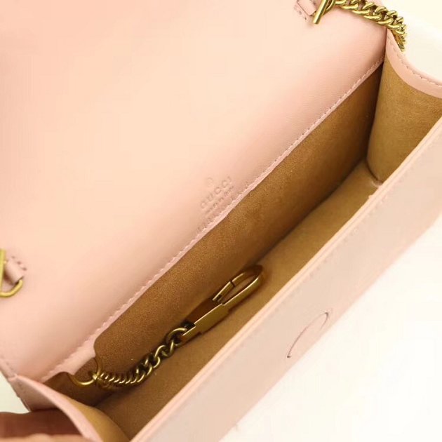 GG margaret original calfskin mini chain bag 488426 pink