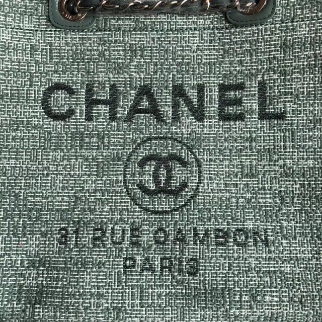 2018 CC original canvas large shopping bag A66941 green