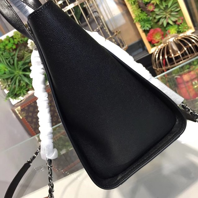 2018 CC original grained calfskin shopping bag A57069 black