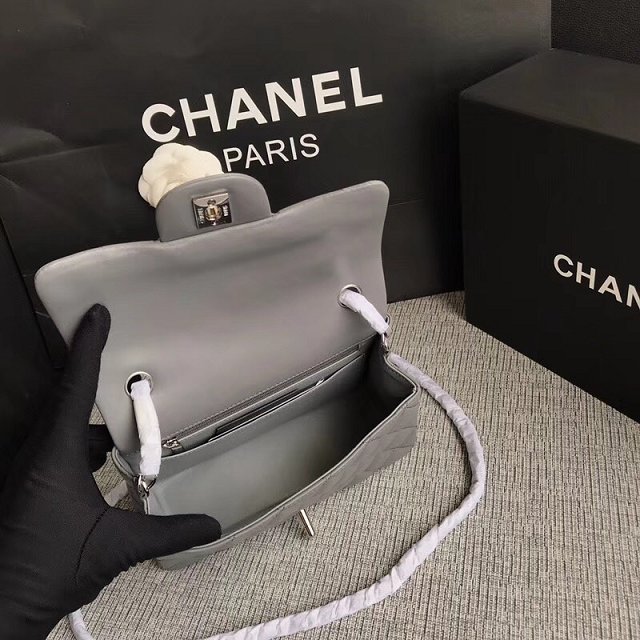 CC original lambskin mini flap bag A69900 gray