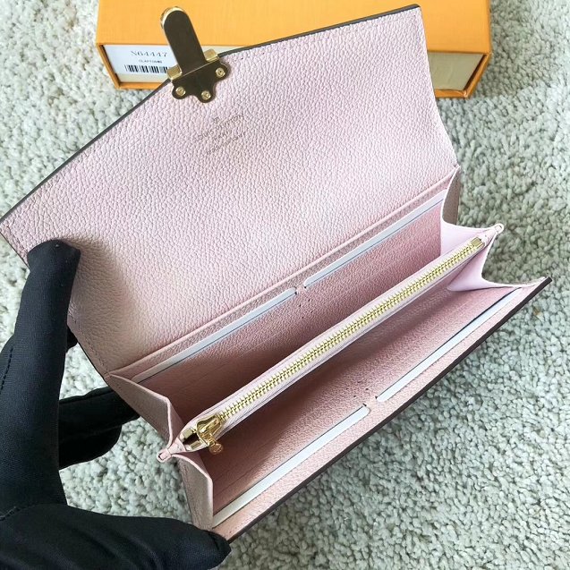 Louis vuitton original damier canvas clapton wallet N64447 pink