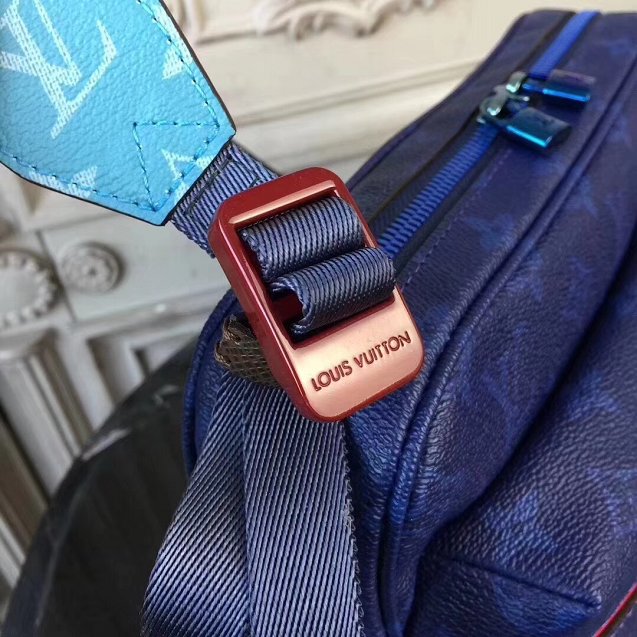 2018 louis vuitton original monogram canvas messenger bag pm m43829 blue