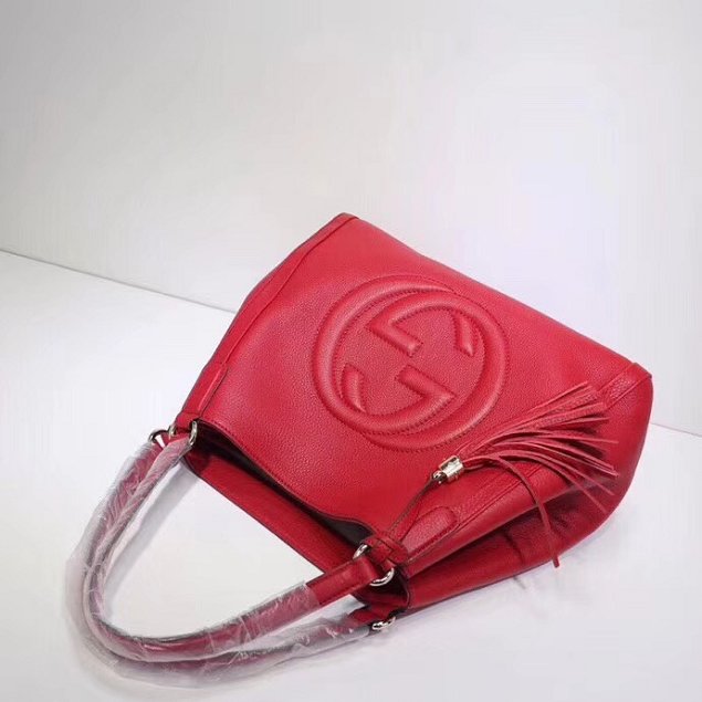 GG original calfskin hobo bag 282309 red