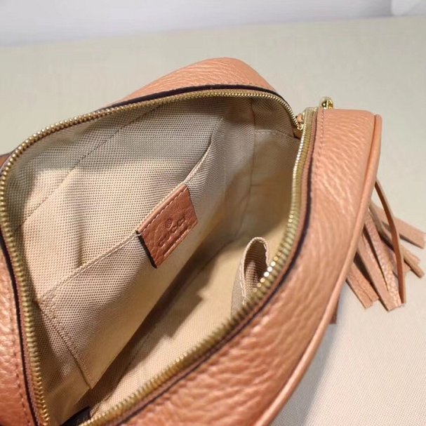 GG original calfskin leather shoulder bag 308364 apricot