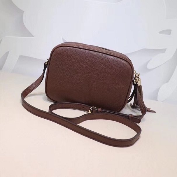 GG original calfskin leather shoulder bag 308364 brown