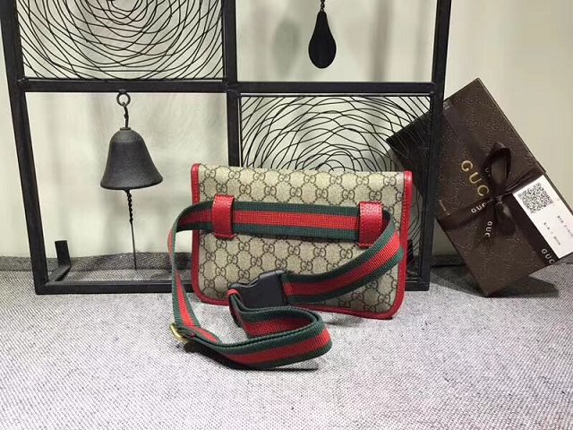 2018 GG original canvas supreme belt bag 493930 red