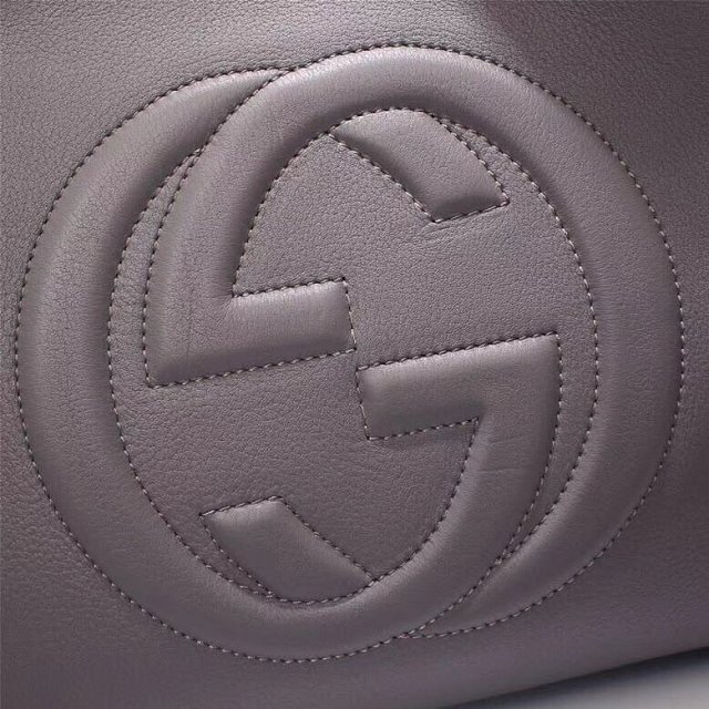 GG original calfskin hobo bag 282309 dark grey 