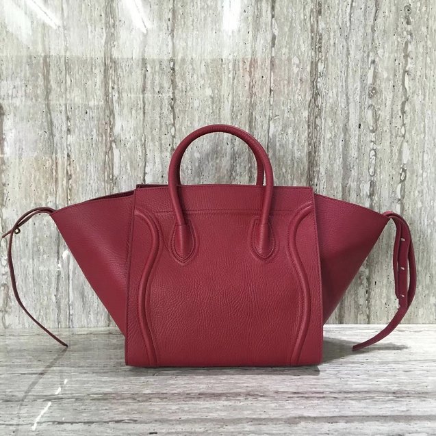 Celine original calfskin luggage phantom bag 9901-2 bordeaux