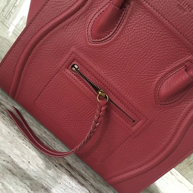 Celine original calfskin luggage phantom bag 9901-2 bordeaux