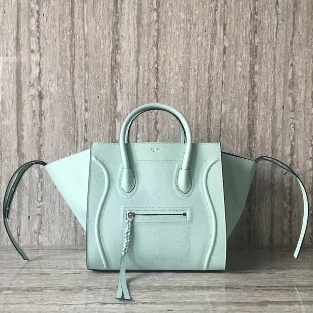 Celine original calfskin luggage phantom bag 9901-2 light green