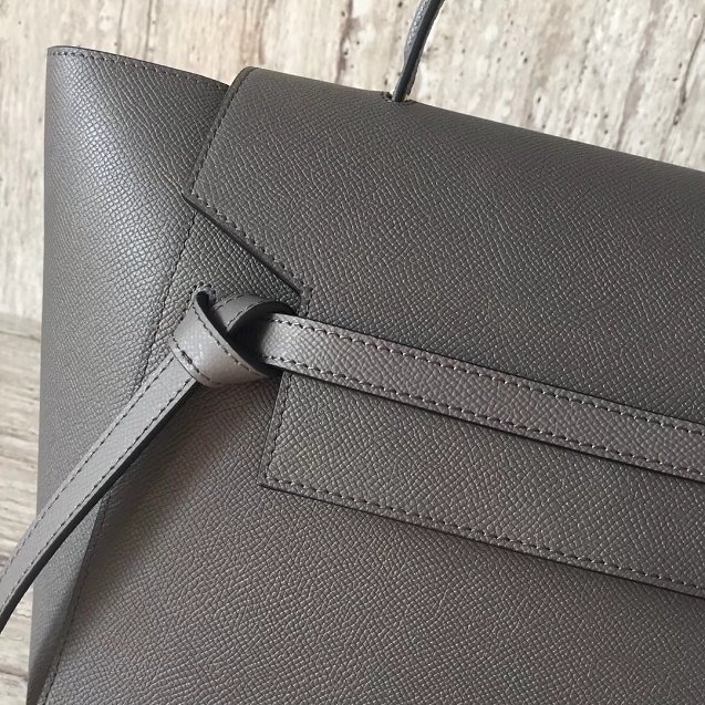 Celine original grained calfskin mini belt bag 189103 grey