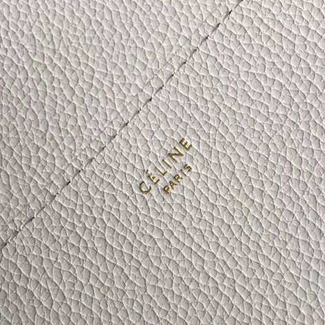 2018 celine original grained calfskin sangle small bucket bag 77426 white