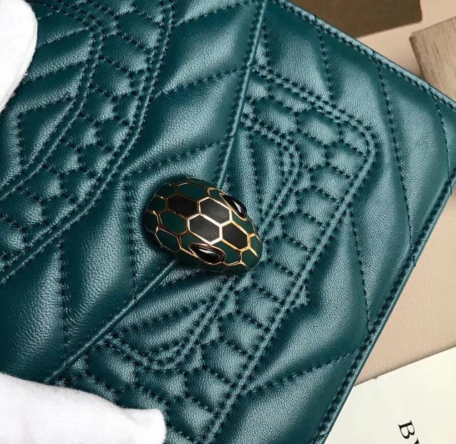 Blvgari original calfskin mini serpenti forever cover bag 286165 green