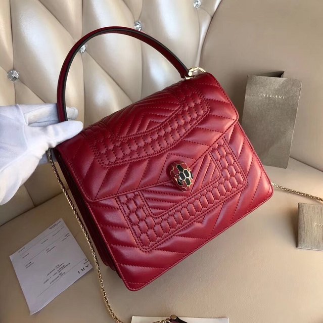 Blvgari original calfskin serpenti forever cover bag 286162 bordeaux