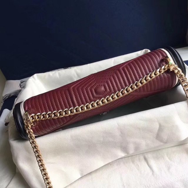 Blvgari original lambskin serpenti forever cover top handle bag 286633 burgundy