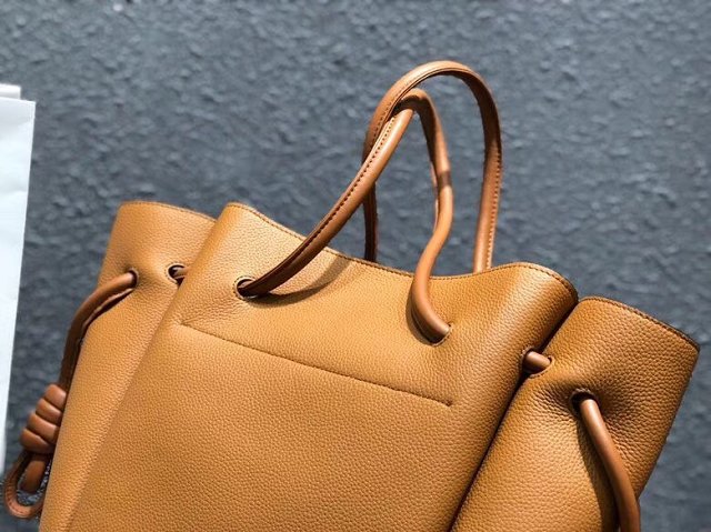 2018 Loewe original calfskin flamenco knot tote bag 061803 brown