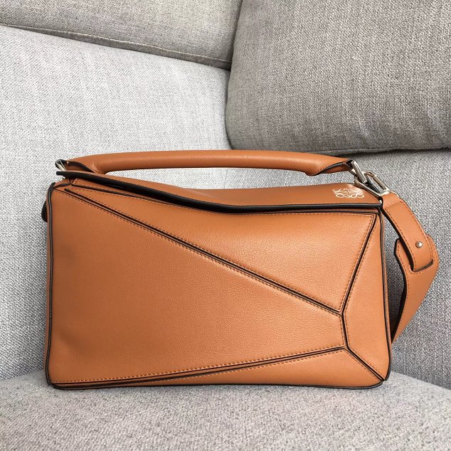 Loewe original calfskin puzzle bag 20155 brown