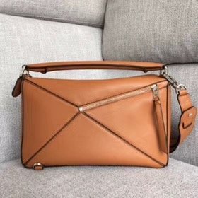 Loewe original calfskin puzzle bag 20155 brown