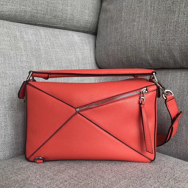 Loewe original calfskin puzzle bag 20155 red