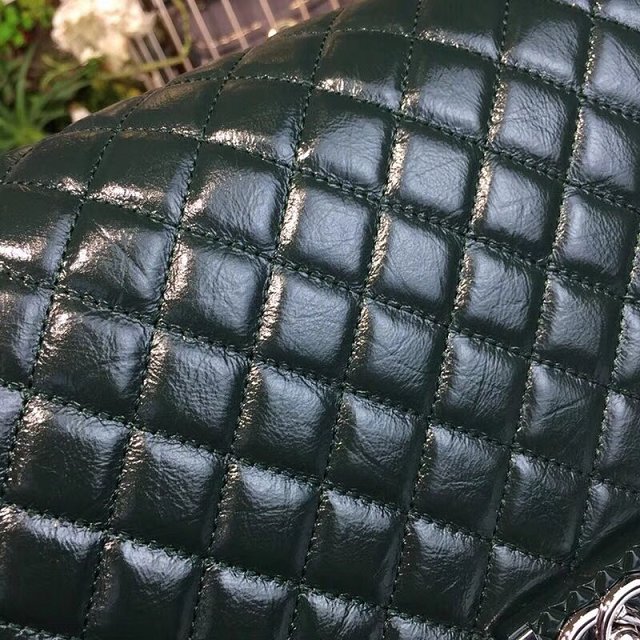 CC original patent leather large le boy bag 67087 green
