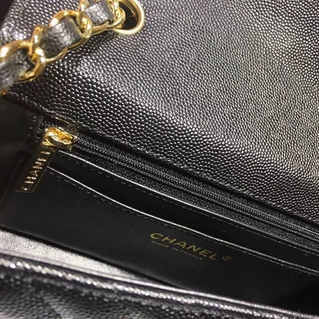 CC original lambskin mini flap bag A69900-3 black