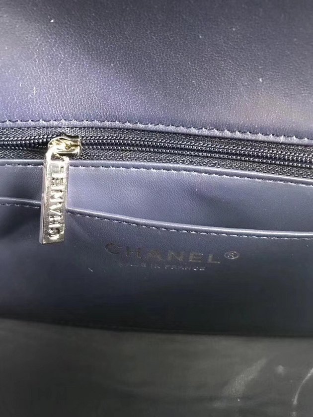 CC original lambskin leather mini flap bag A69900 navy blue
