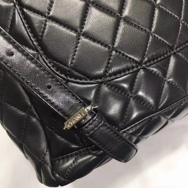 CC original lambskin leather large backpack A91122 black