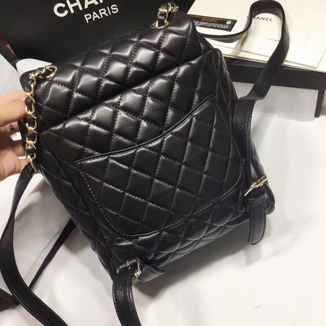 2018 CC original lambskin leather medium backpack A91121 black