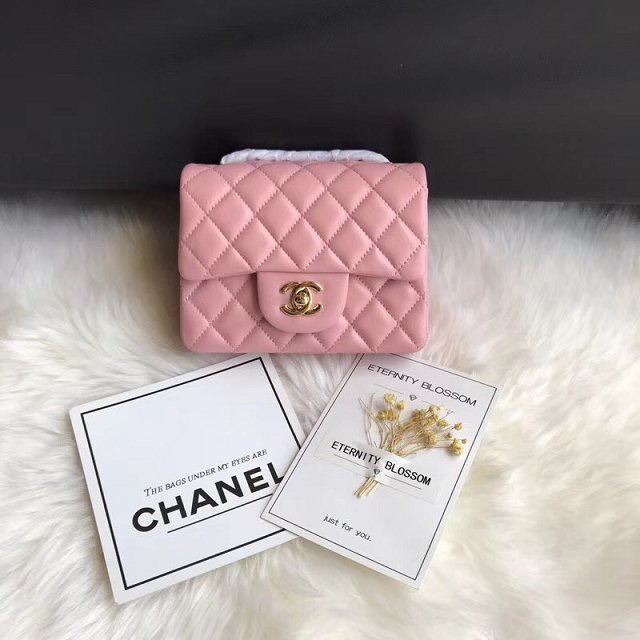 CC original lambskin super mini flap bag A35200 pink