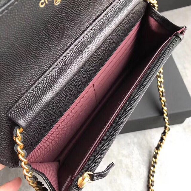 CC original grained calfskin woc chain bag 80983 black