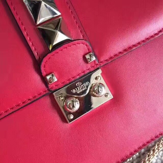 Valentino original smooth calfskin small chain shoulder bag 0312 red