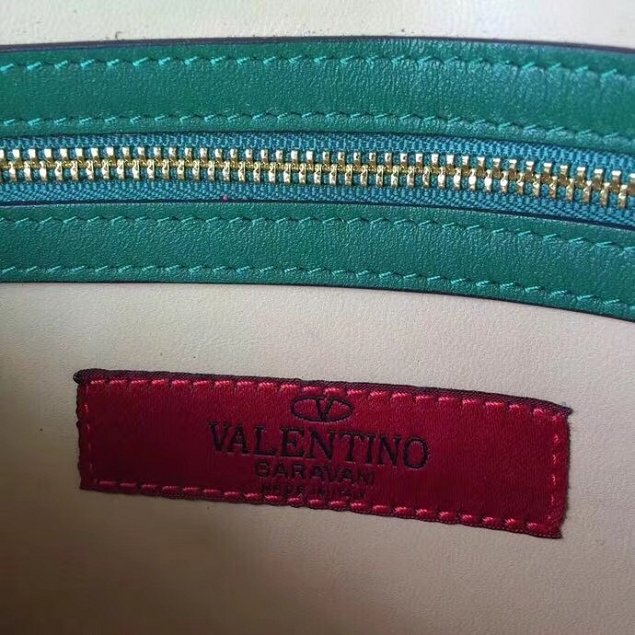 Valentino original calfskin rockstud clutch 0399 green
