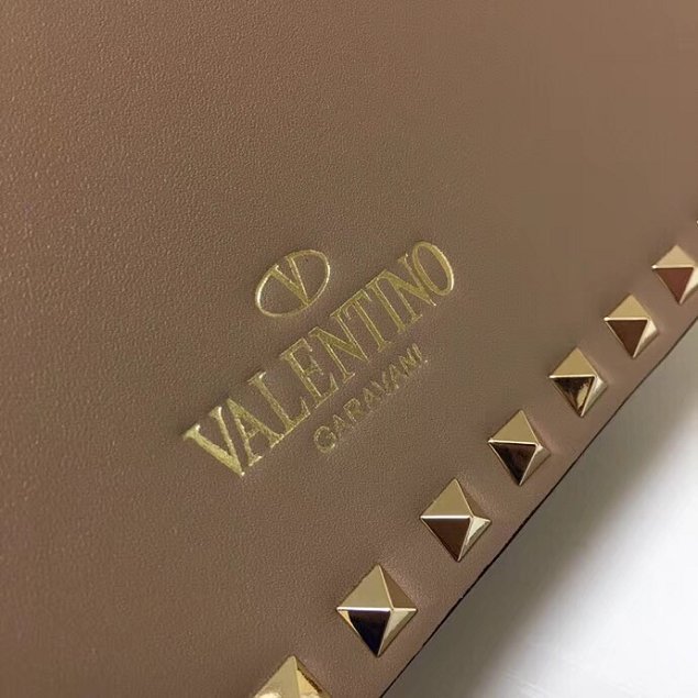 Valentino original calfskin rockstud shoulder bag 0125 grey
