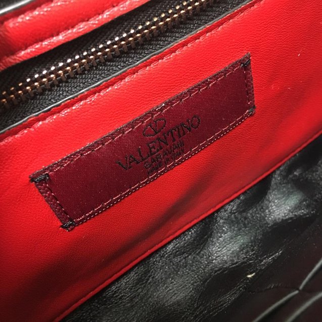 Valentino original lambskin rockstud spike crossbody bag 0137 brozen