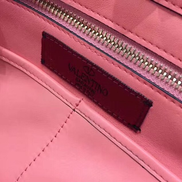 Valentino original smooth calfskin rockstud large tote bag 0970 pink
