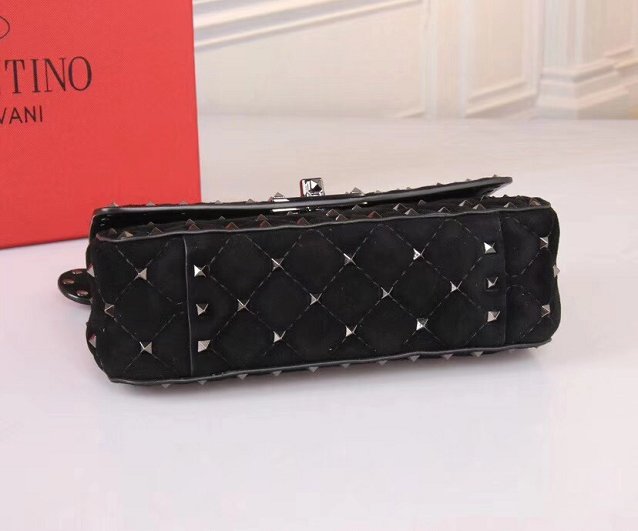 Valentino original suede rockstud small chain bag 0123 black