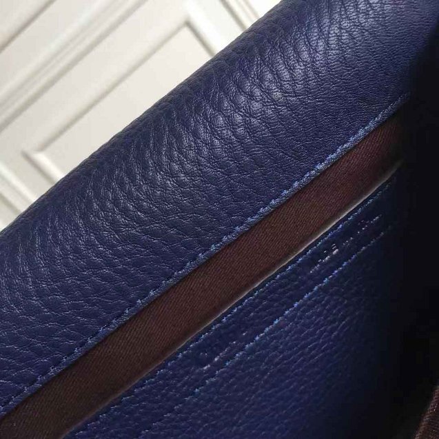 Chloe original calfskin large marcie crossbody saddle bag 2019 navy blue