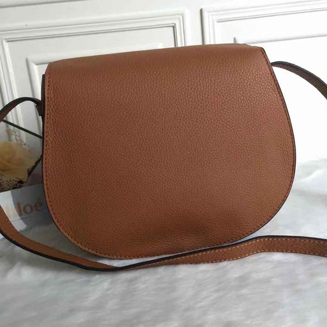 Chloe original calfskin marcie crossbody saddle bag 2000 brown