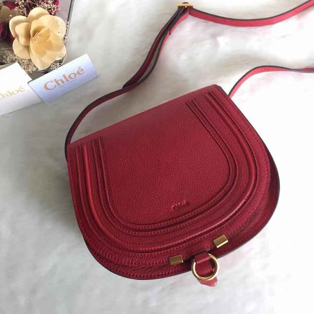 Chloe original calfskin marcie crossbody saddle bag 2000 red