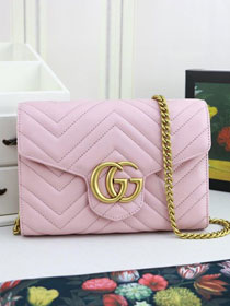 GG margaret original calfskin mini chain bag 474575 pink