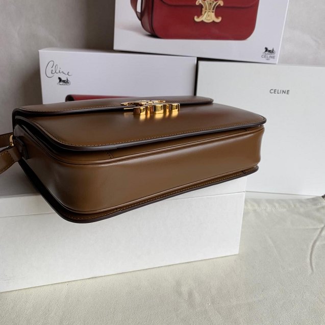 2019 Celine original calfskin large triomphe bag 187353 caramel