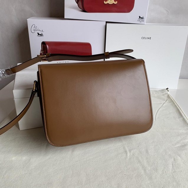 2019 Celine original calfskin large triomphe bag 187353 caramel