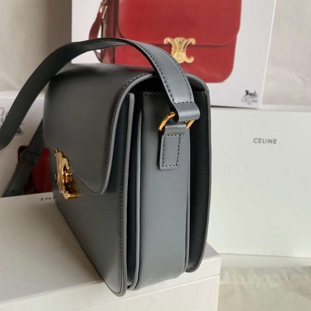 2019 Celine original calfskin large triomphe bag 187353 grey