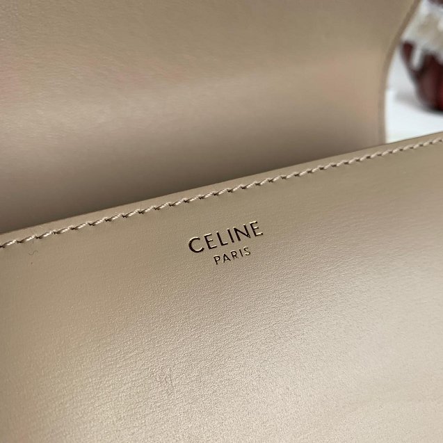 2019 Celine original calfskin medium triomphe bag 187363 apricot