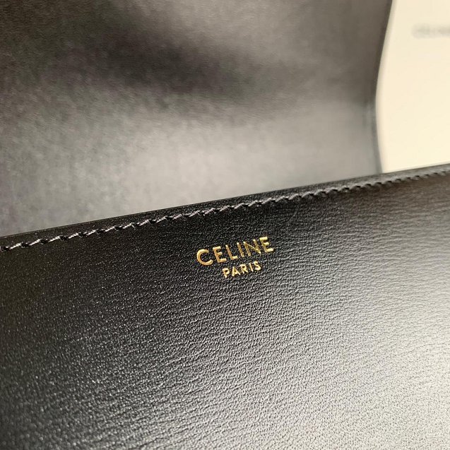 2019 Celine original calfskin medium triomphe bag 187363 black