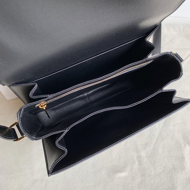 2019 Celine original calfskin medium triomphe bag 187363 black