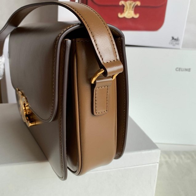 2019 Celine original calfskin medium triomphe bag 187363 caramel