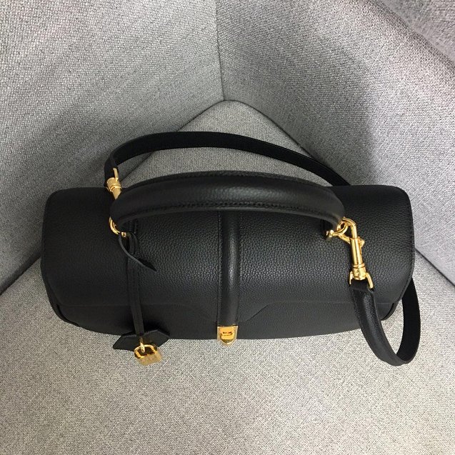 celine original grained calfskin medium 16 bag 187373 black