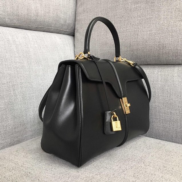  celine original smooth calfskin medium 16 bag 187373 black