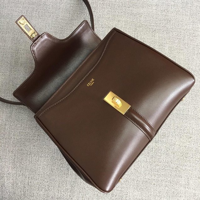 celine original smooth calfskin small 16 bag 188003 brown